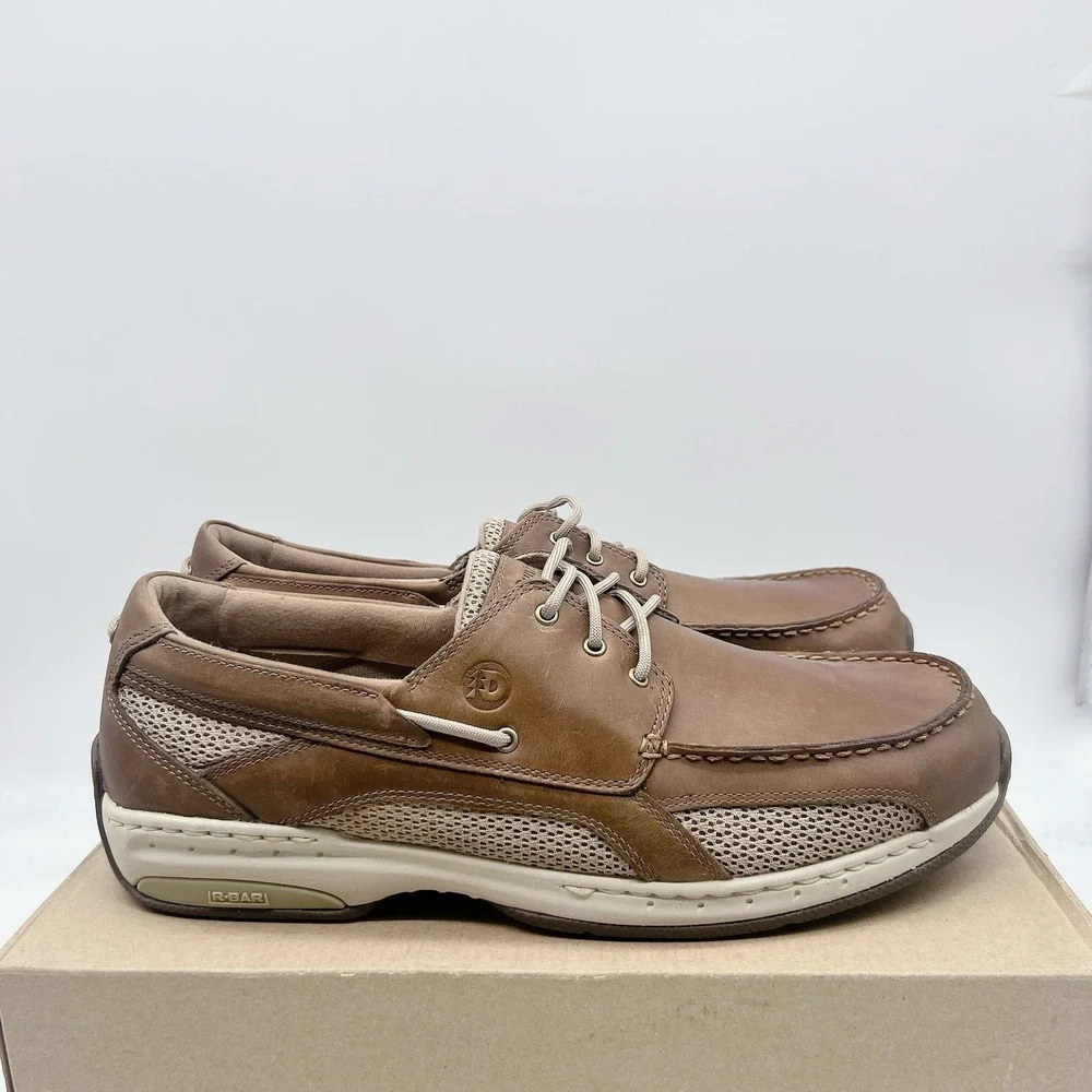 Dunham Captain Mens Slip On Comfort Loafers Tan Leather Size US 12 6E Extra Wide
